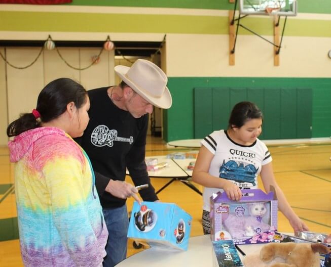 A snapshot from 2017's Toy Drive delivery.