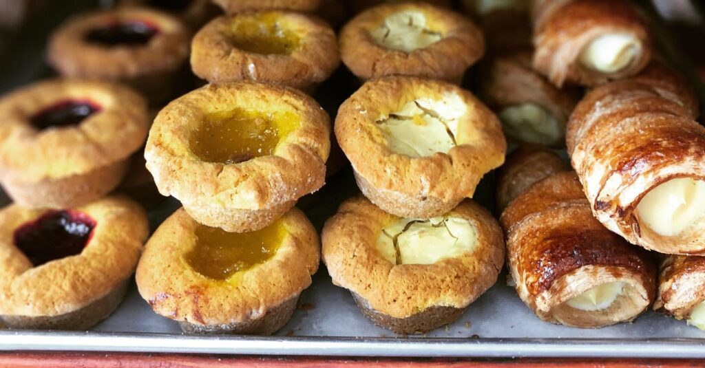 Rico Pan Bakery baked goods on tray