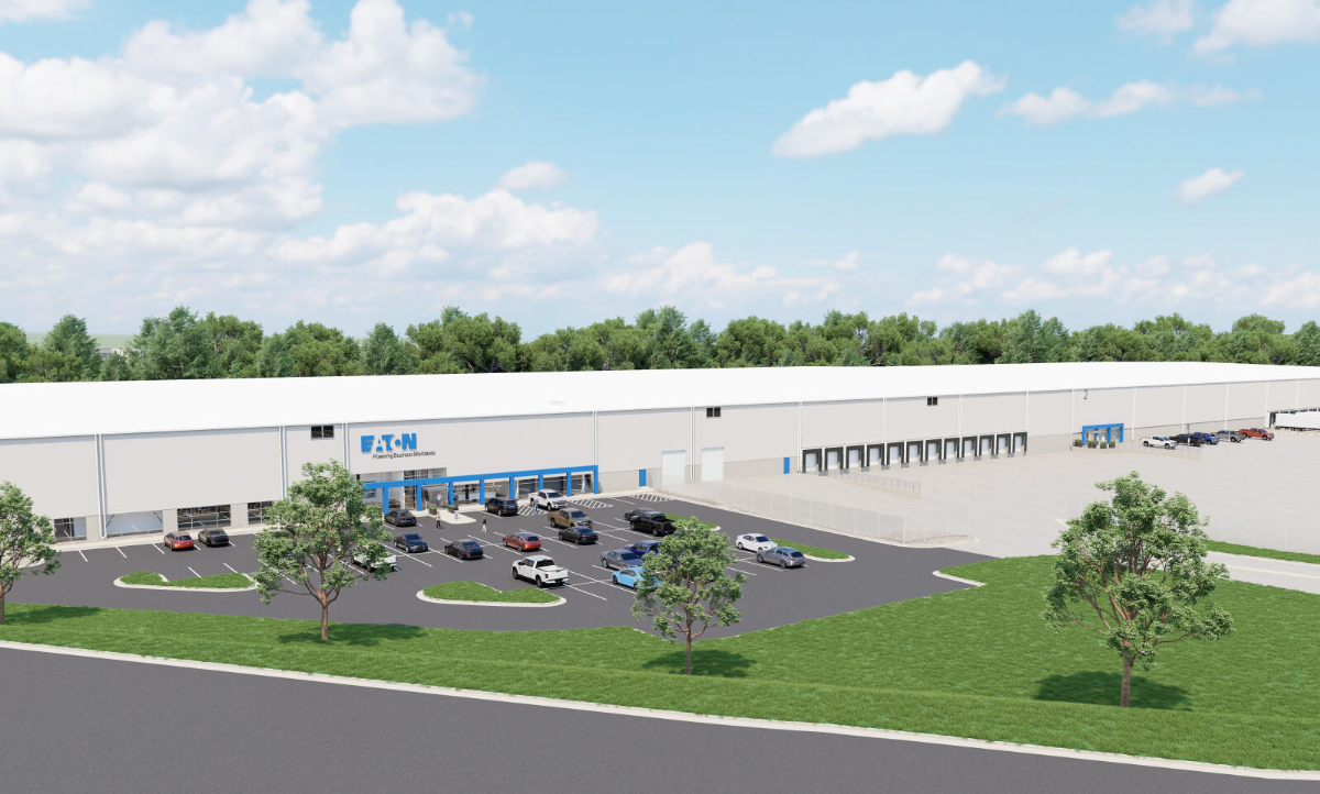 This rendering shows Eaton Corp's proposed 370,000-squre-foot manufacturing facility