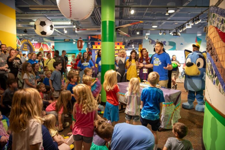 Visitors celebrate the 50th anniversary of the Omaha Children's Museum.
