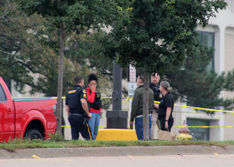 Police outside Omaha Burke.