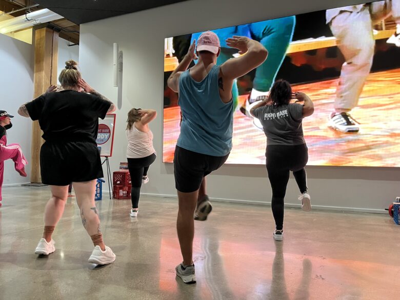 An exercise class