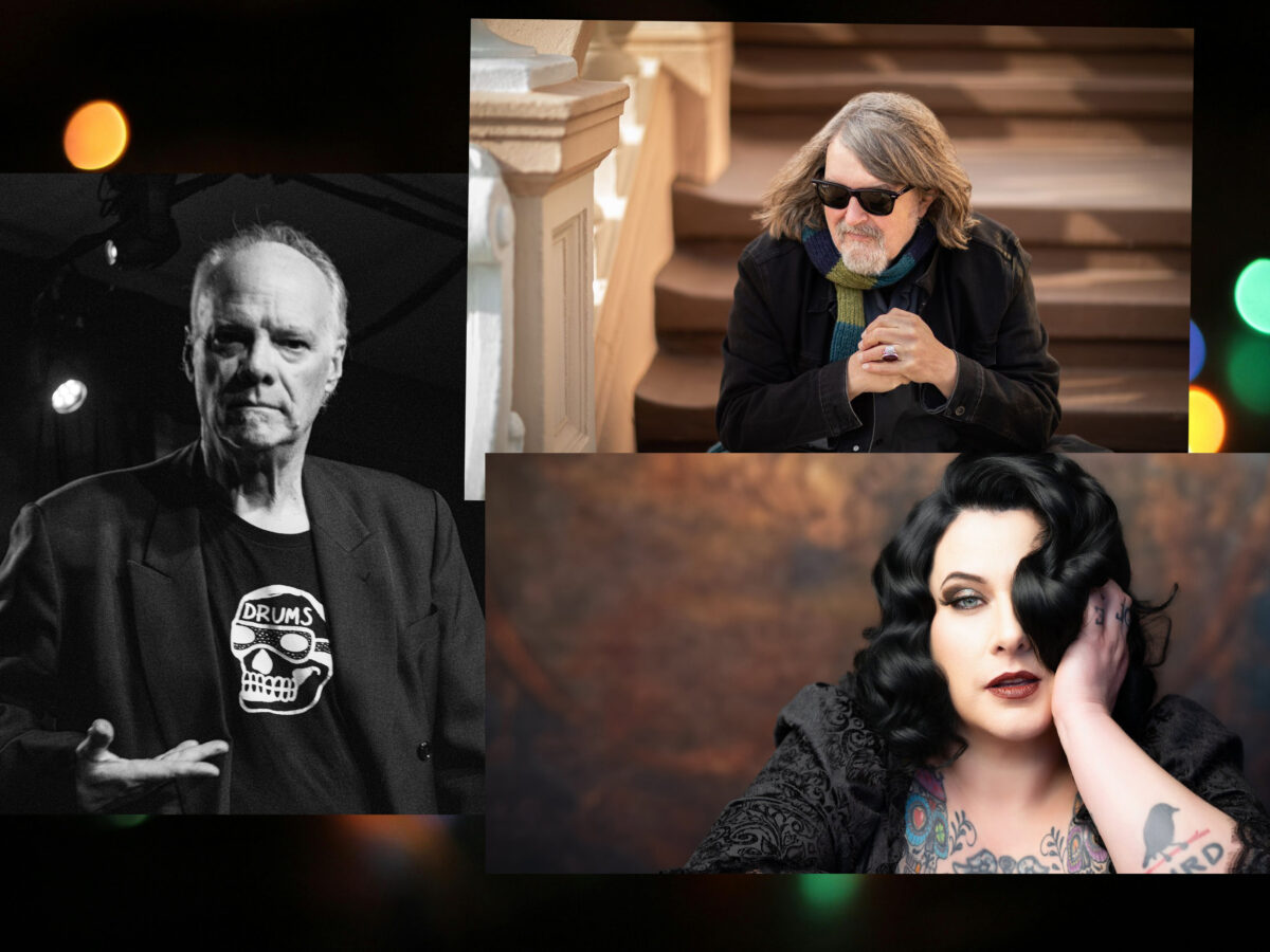 Counter-clockwise images, vocalist Curtis Salgado, singer-songwriter Davina and Amerciana artist Peter Case.
