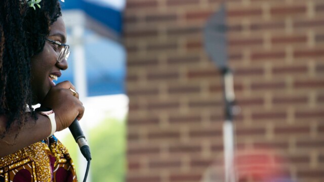 Edem K. Garro of Edem Soul Music performs at the Maha Music Festival on July 31, 2021. Photo by Chris Bowling.