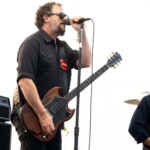 Patterson Hood (left) and Mike Cooley (right) perform with Drive-By Truckers at the Maha Music Festival on July 31, 2021. Photo by Chris Bowling.