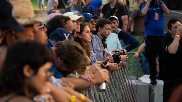 Maha Music Festival attendees watch Drive-By Truckers on July 31, 2021. Photo by Chris Bowling.