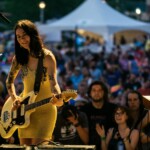 Michelle Zauner of Japanese Breakfast performs at the Maha Music Festival on July 31, 2021.