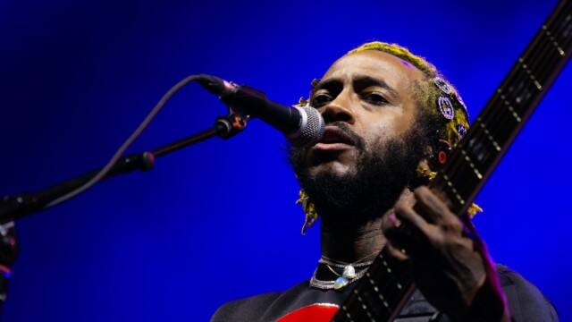 Stephen Lee Bruner, better known as Thundercat, performs at the Maha Music Festival on July 31, 2021. Photo by Chris Bowling.