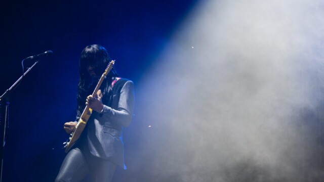 Mark Speer of Khruangbin performs at the Maha Music Festival on July 31, 2021. Photo by Chris Bowling.