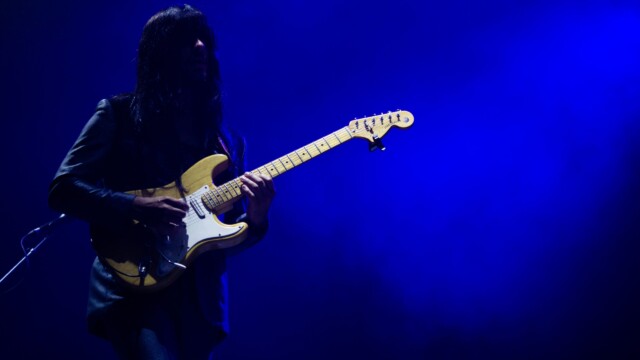 Mark Speer of Khruangbin performs at the Maha Music Festival on July 31, 2021. Photo by Chris Bowling.