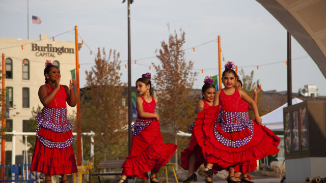 Flamenco Omaha dancers perform in the Youth Talent Show on September 9, 2022. Photo by Bridget Fogarty.