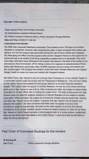 Omaha Police Department Safety Review Board communication.